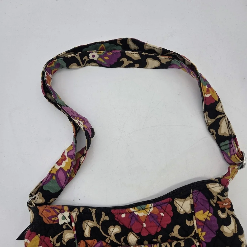 Vera Bradley Crossbody Shoulder Bag Floral Quilted Cotton Magnetic Front Pocket